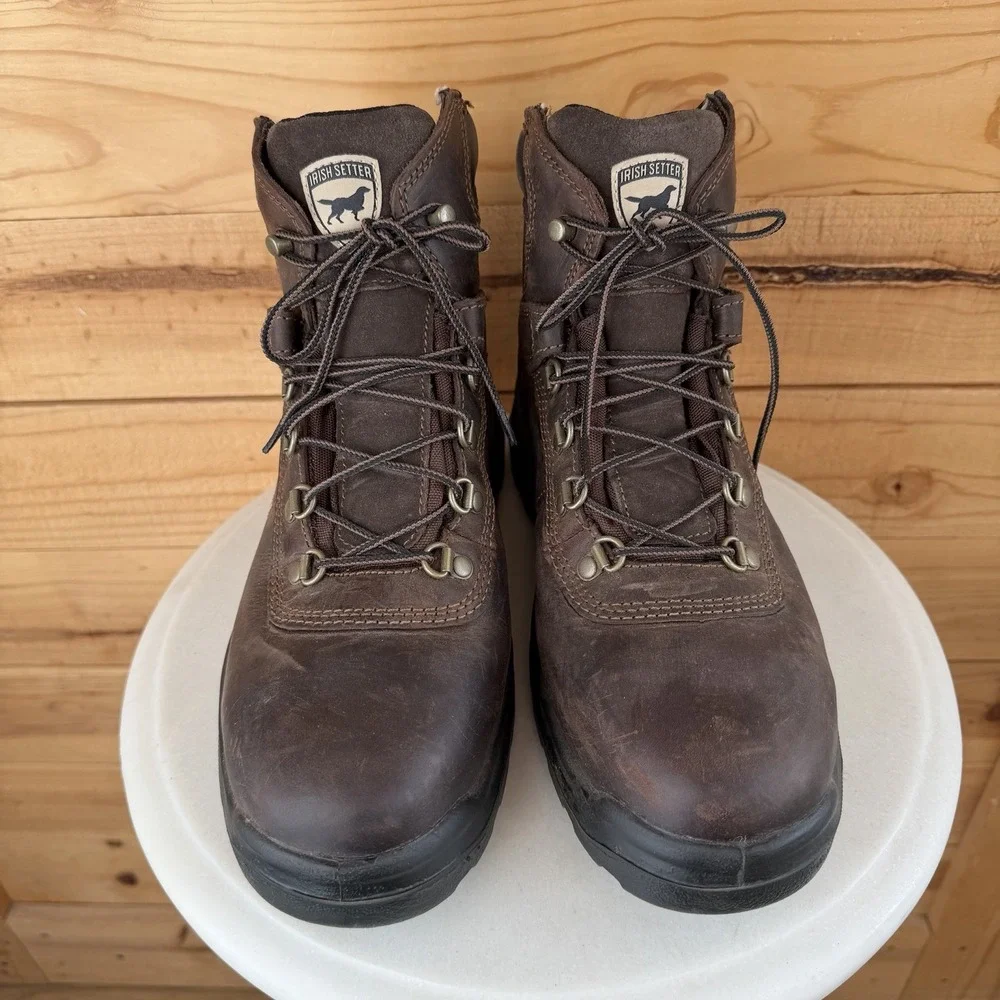 Irish Setter Work Boots 83607 Men's 10 Brown Leather EH ASTM Oil Slip‎ Resist